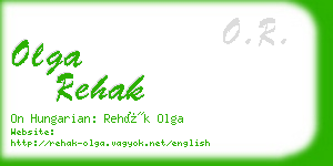 olga rehak business card
